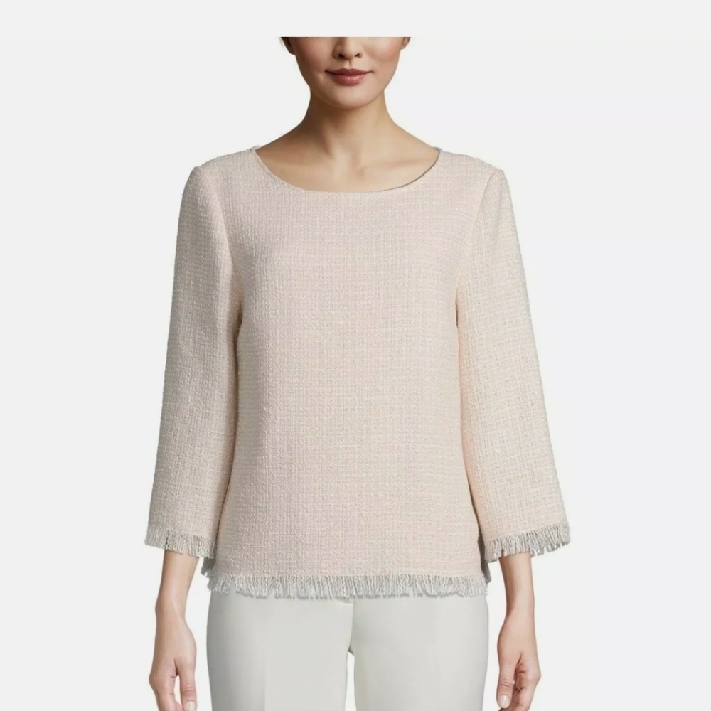 ANNE KLEIN Tweed Blouse